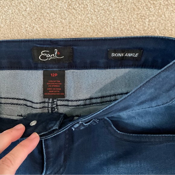 Earl Jeans Skinny Ankle Jeans, Size 12P - Picture 2 of 7